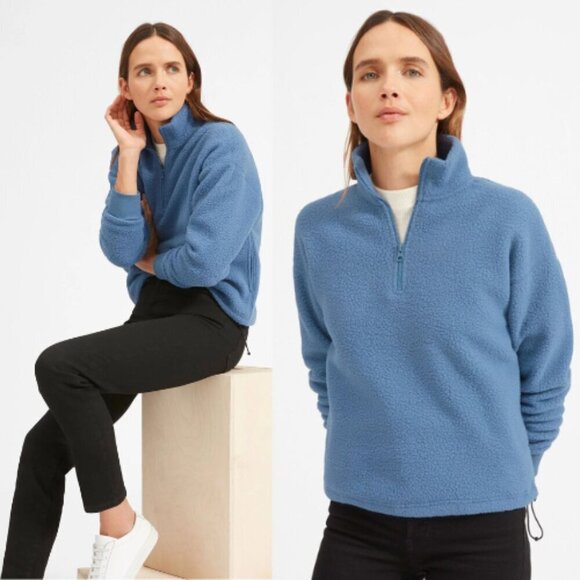 Everlane ReNew Fleece Half-Zip 1/4 Zip Pullover 29203 - Picture 1 of 13
